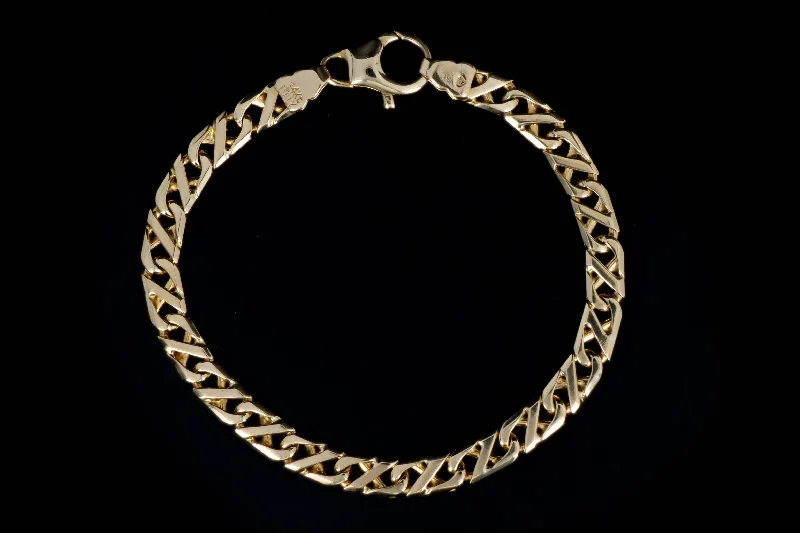 14K Yellow Gold Anchor Link Bracelet