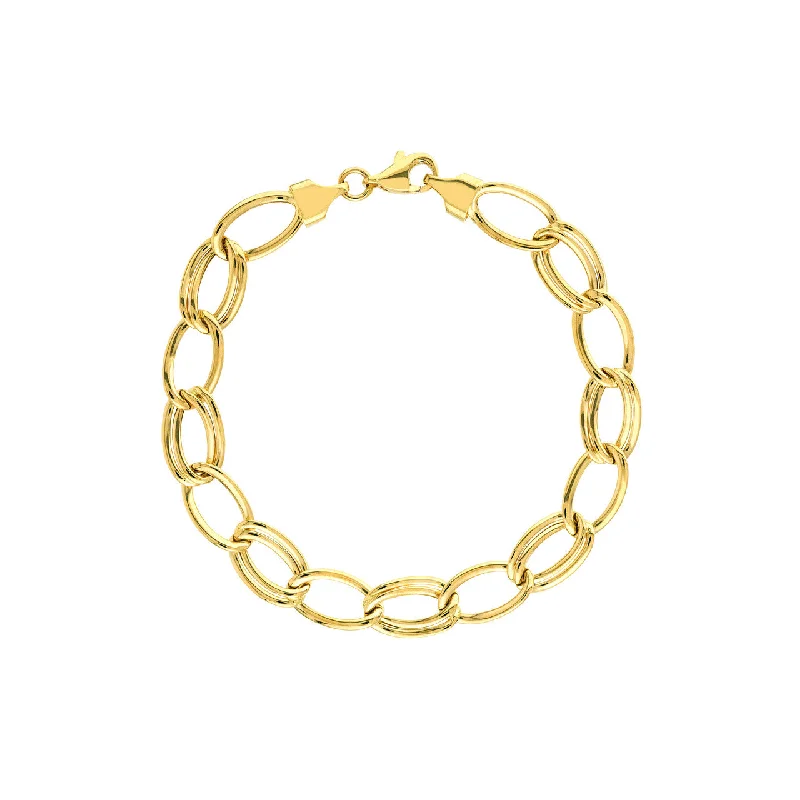 14K Yellow Gold Double Link Bracelet