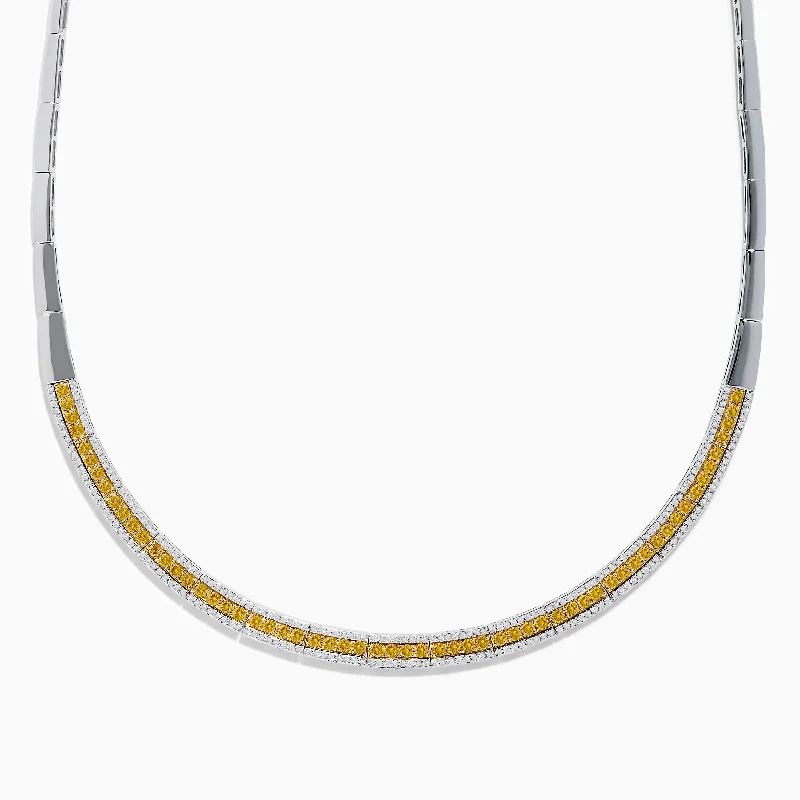 Canare 14K Two Tone Gold White and Yellow Diamond Necklace