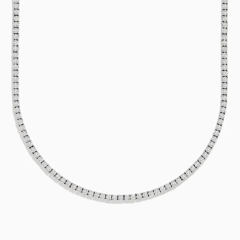 14K White Gold Diamond Necklace