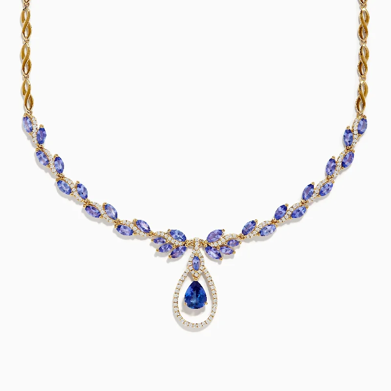 Nahla Siri 14K Yellow Gold Tanzanite and Diamond Necklace