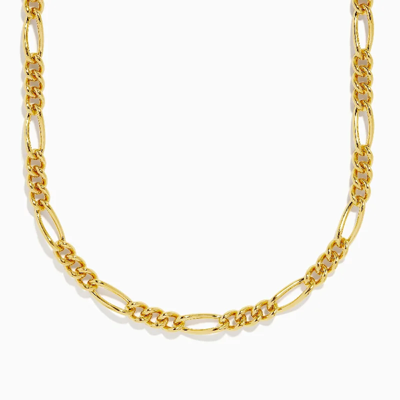 925 Sterling Silver Gold Plated Chain Link Necklace