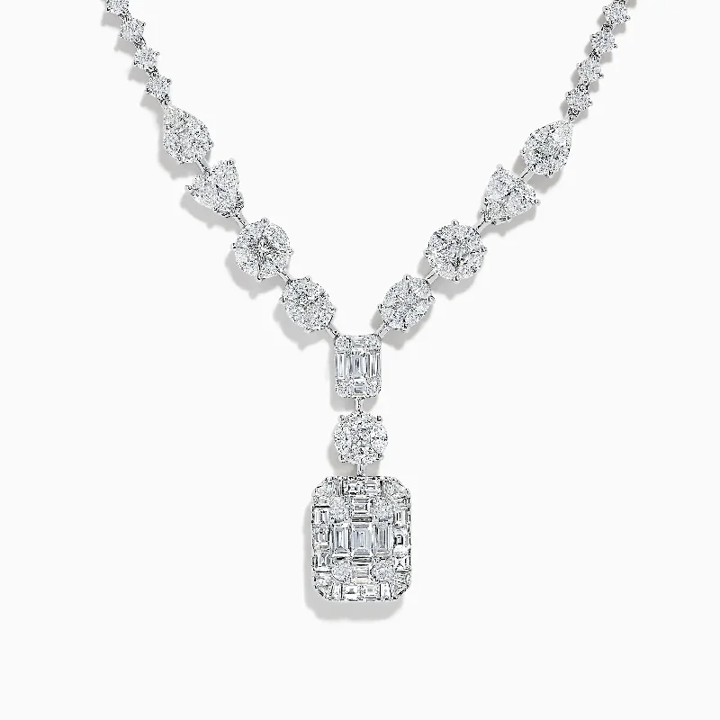 Classique 14K White Gold Diamond Necklace