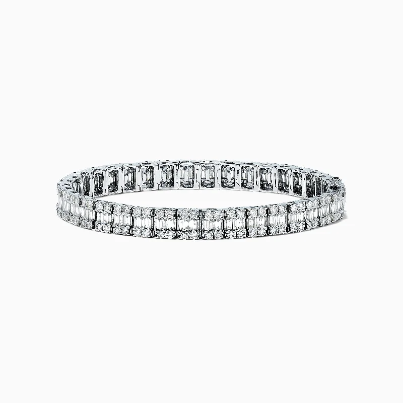 Classique 14K White Gold Diamond Tennis Bracelet, 6.20 TCW