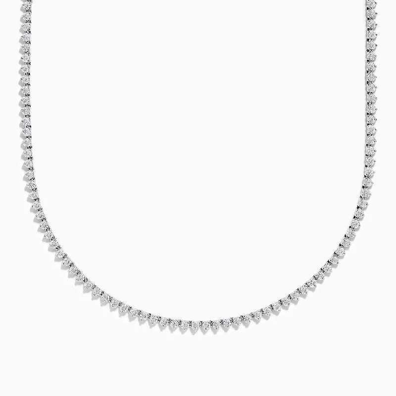 Pave Classica 14K White Gold Diamond Tennis Necklace 6.81 TCW