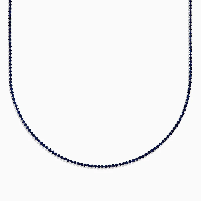 Royal Bleu 14K White Gold Blue Sapphire Necklace