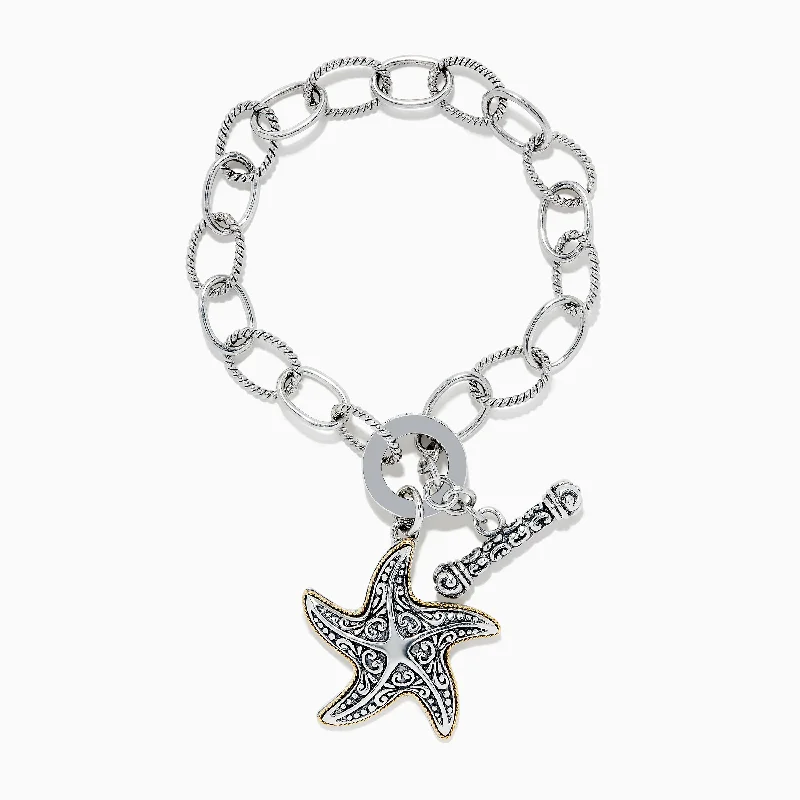 Seaside Sterling Silver & 18K Gold Starfish Bracelet