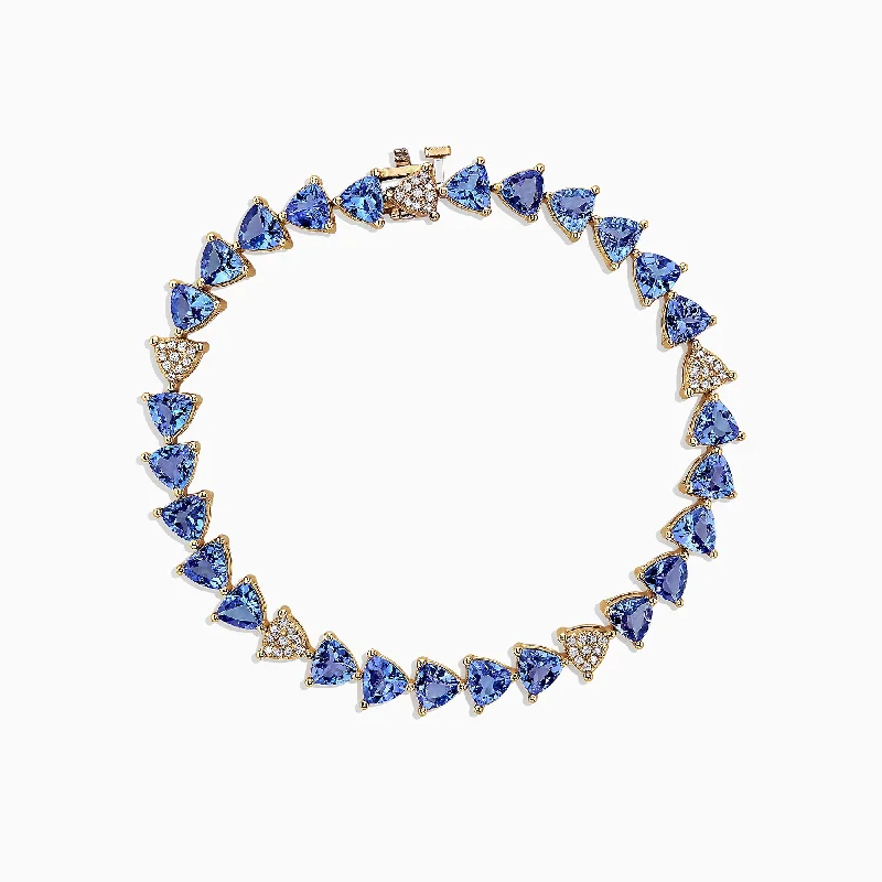 Nahla Siri 14K Gold Tanzanite & Diamond Bracelet, 10.13 TCW