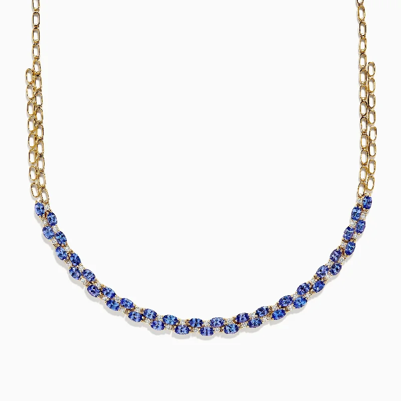 Nahla Siri 14K Yellow Gold Tanzanite and Diamond Necklace