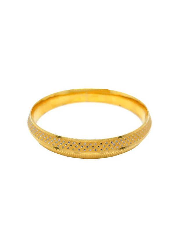 Gold Cubin Link Two-Tone Men's Bracelet