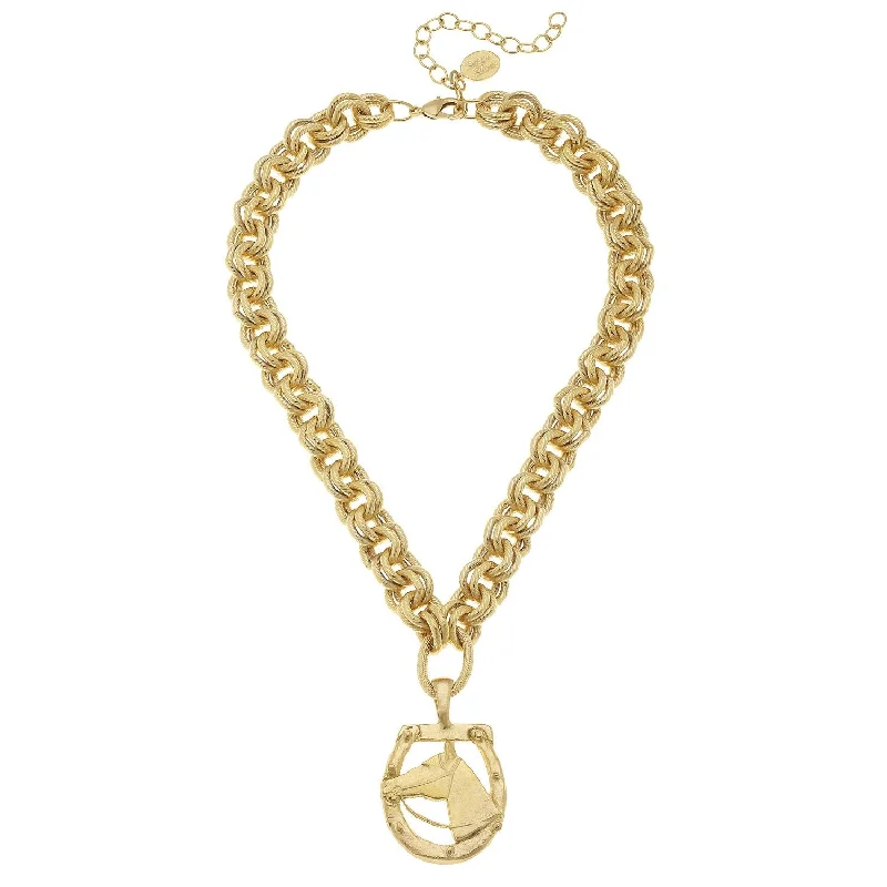 Gold Horseshoe Necklace