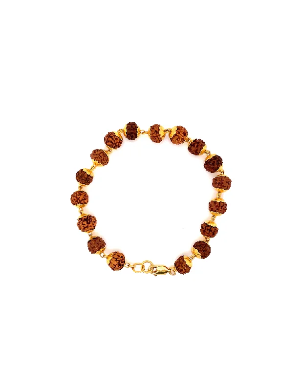 Gold Rudraksha Bead Bracelet 22 Karat (order only)