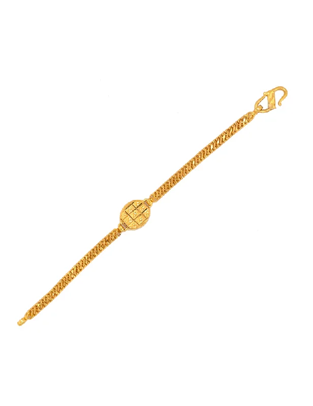 Gold Square Design Bracelet 22 Karat