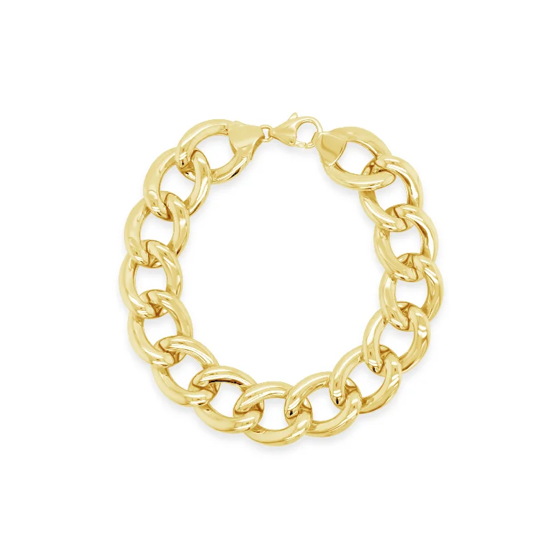 Large Gold Link Bracelet