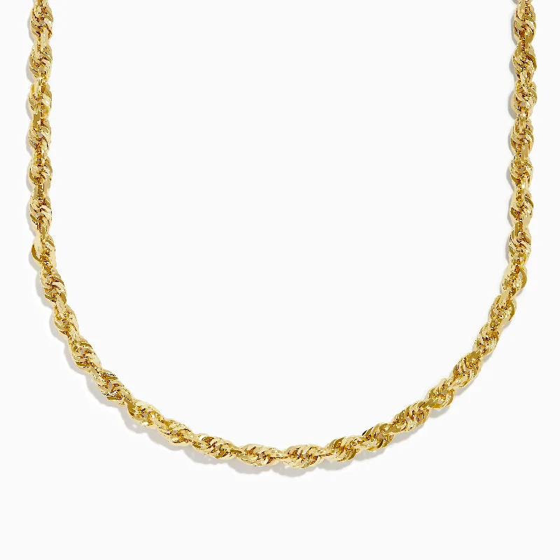 Men's 14K Yellow Gold Rope 26" Chain