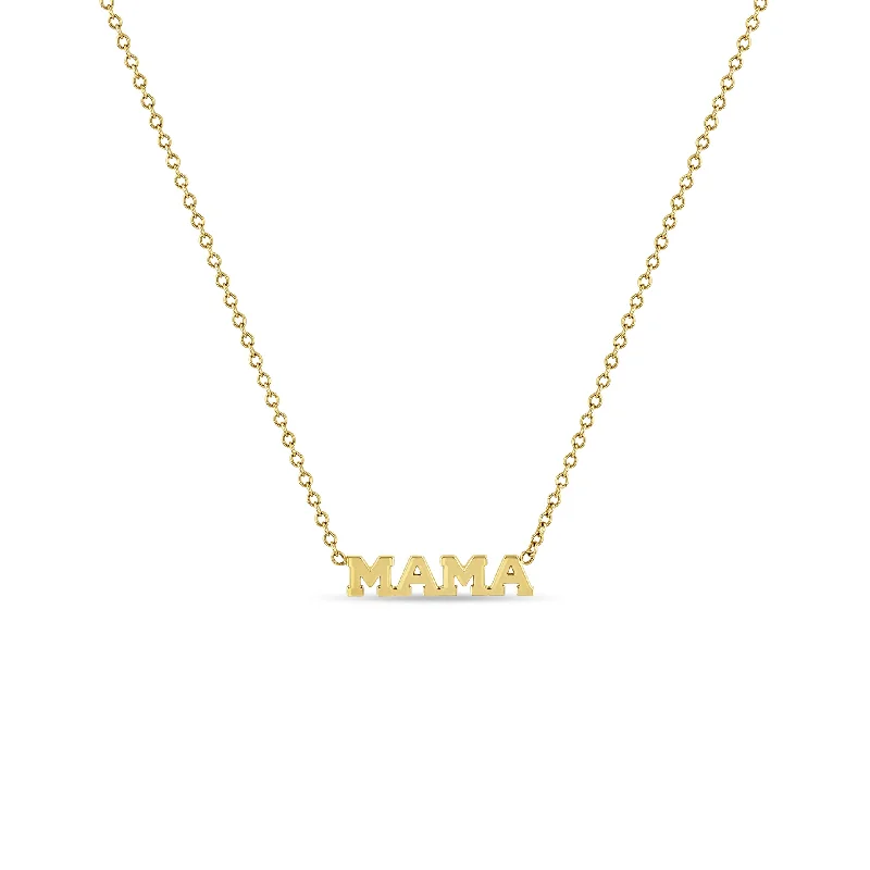 Tiny Gold MAMA Necklace