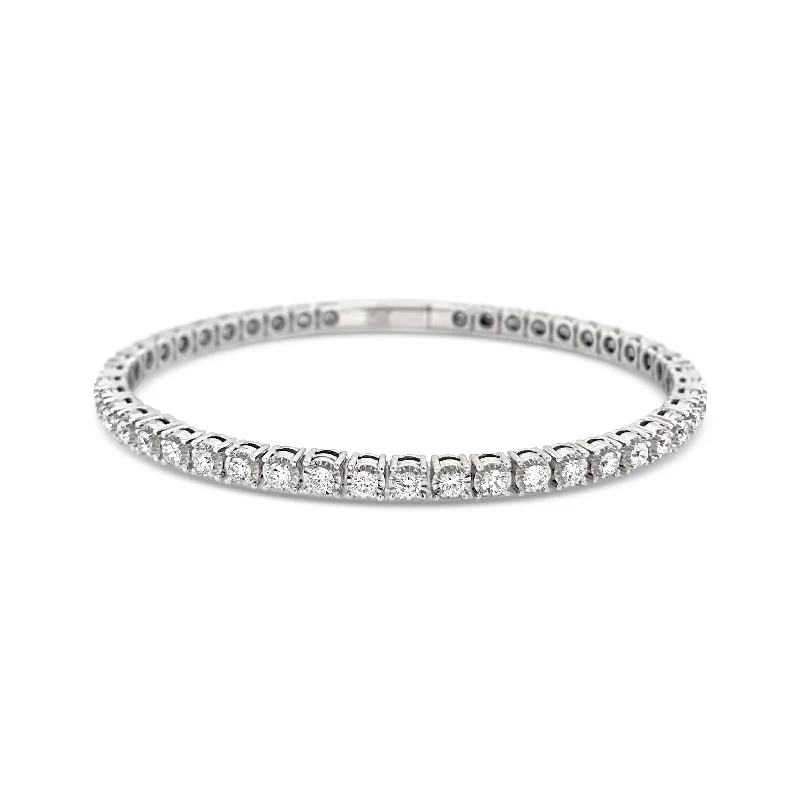 White Gold Diamond Tennis Bangle