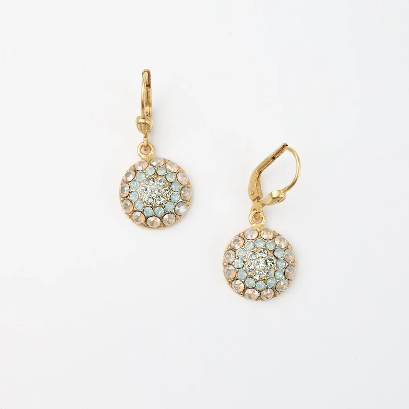 Crystal Encrusted Dome Drop Earring