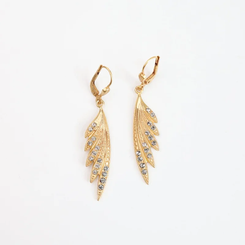 Crystal Tipped Wings Earring