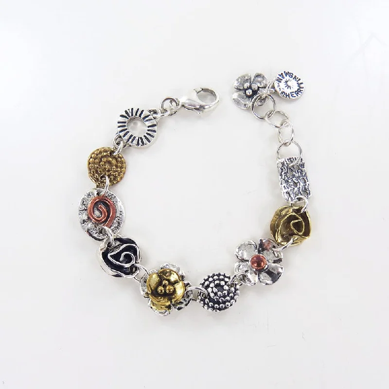 Mixed Metal Charm Bracelet