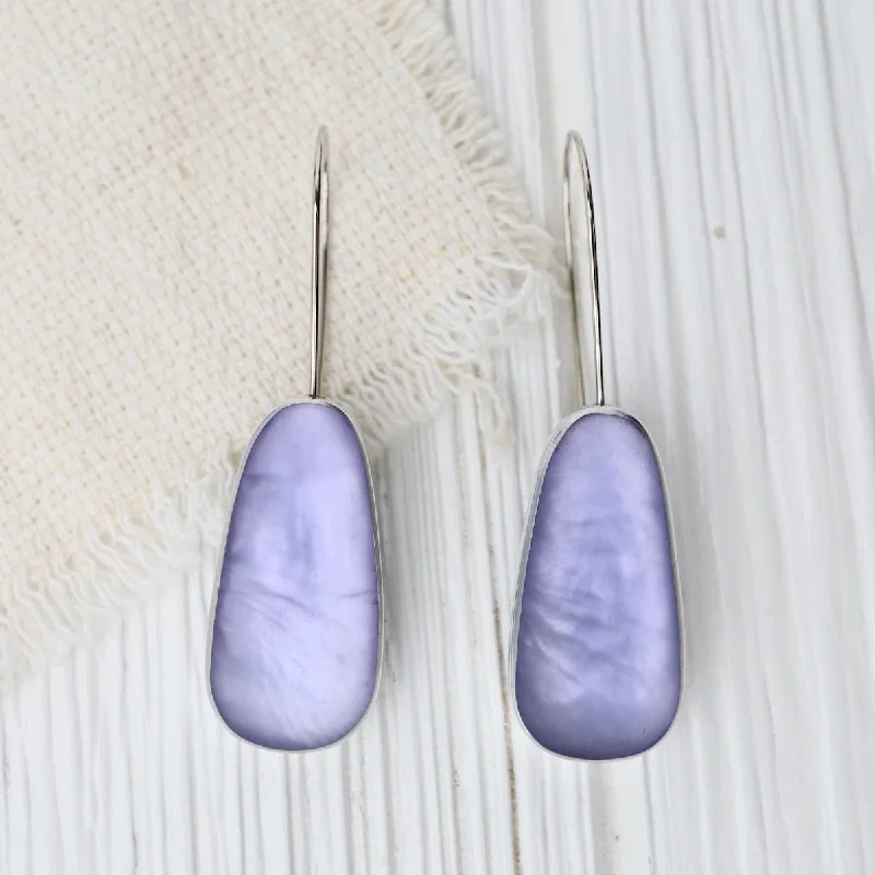 Periwinkle Oval Earrings