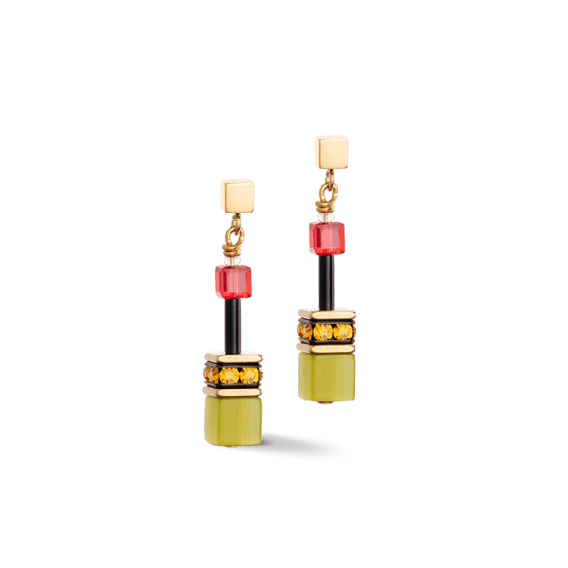 Indian Summer GeoCube Earring