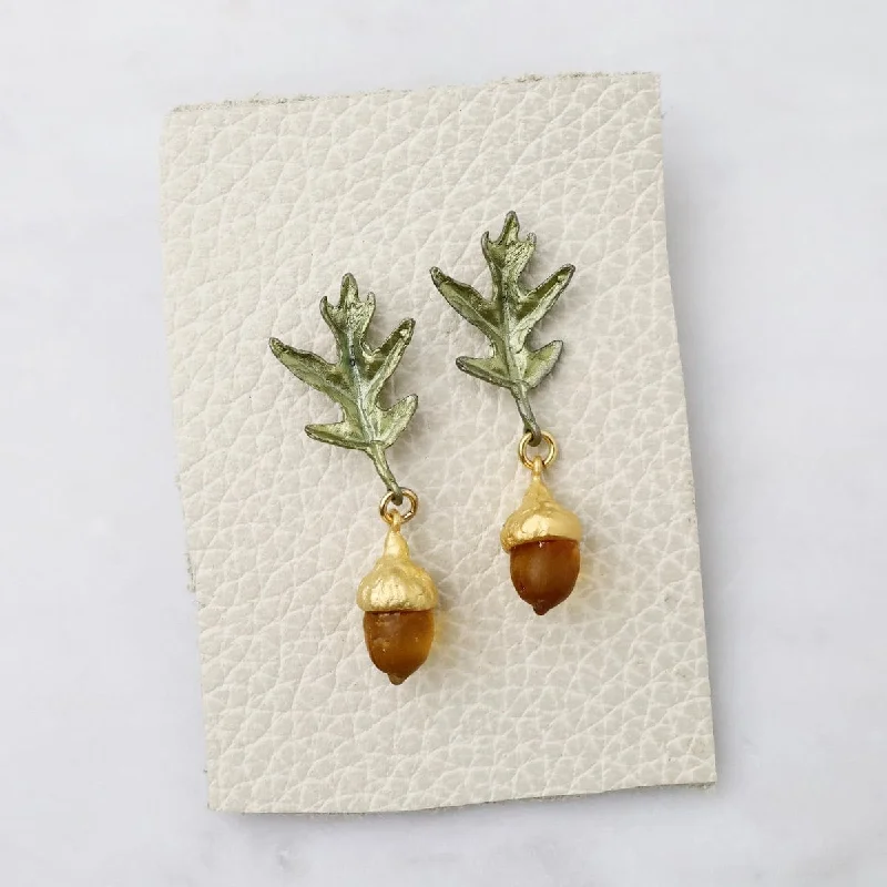 Pin Oak Dainty Post Earring