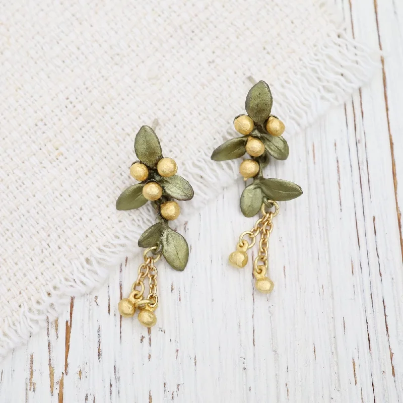 Golden Myrtle Post Earring