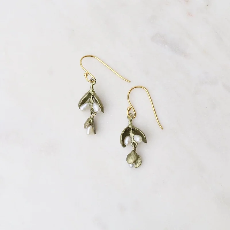 Eucalyptus Seed Dainty Wire Earrings