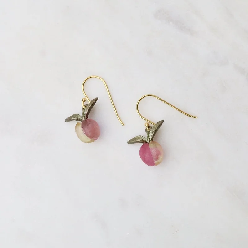 Peach Tree Dainty Wire Earrings