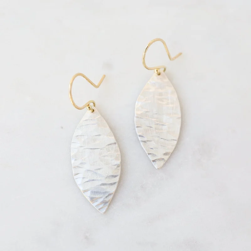 Small Ridged Petal Earrings