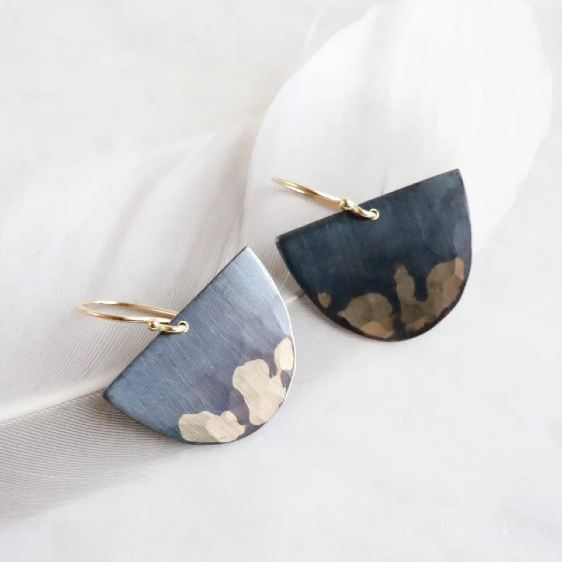 Gilded Half Moon Earrings