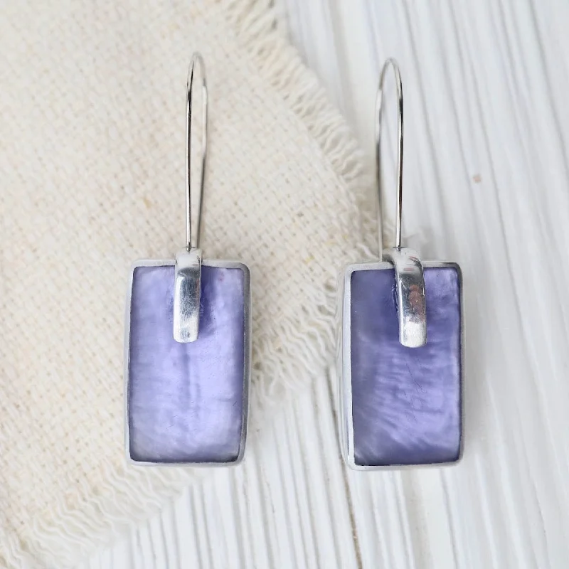 Periwinkle Rectangle Earrings