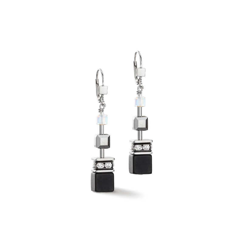 Black and White GeoCube Earrings