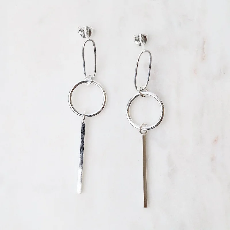 Sterling Silver Geo Shapes on Post Earrings