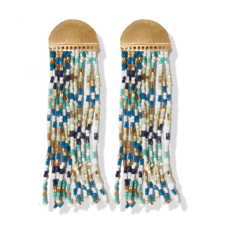 Riley Sprinkled Earrings - Teal