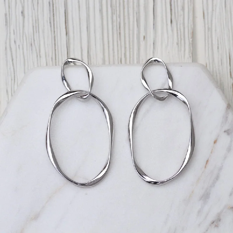 Silver Swirl Nexus Earrings