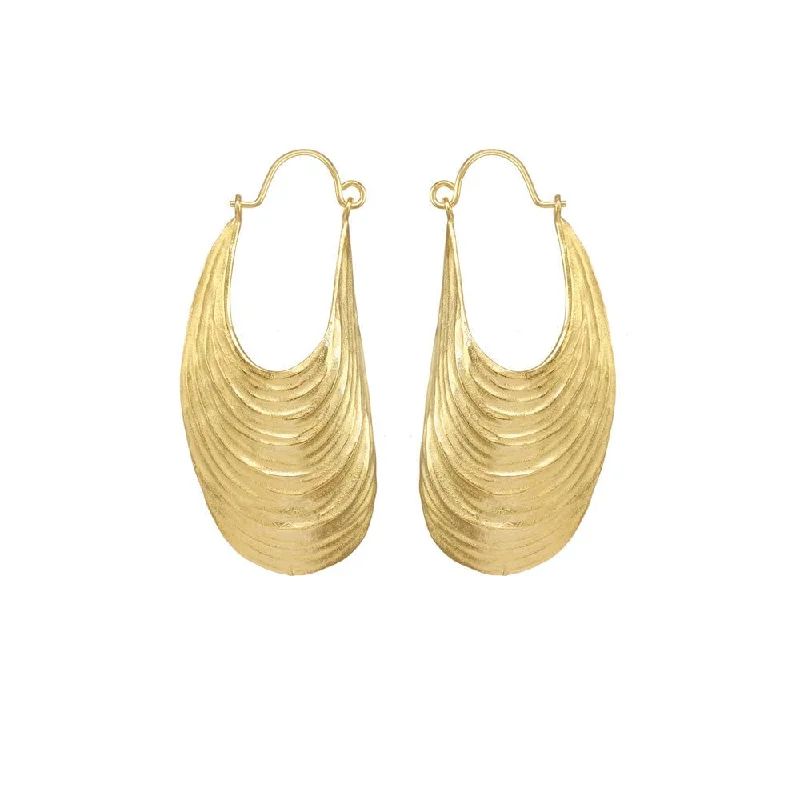 Serenity Shell Earrings In 18K Gold Vermeil