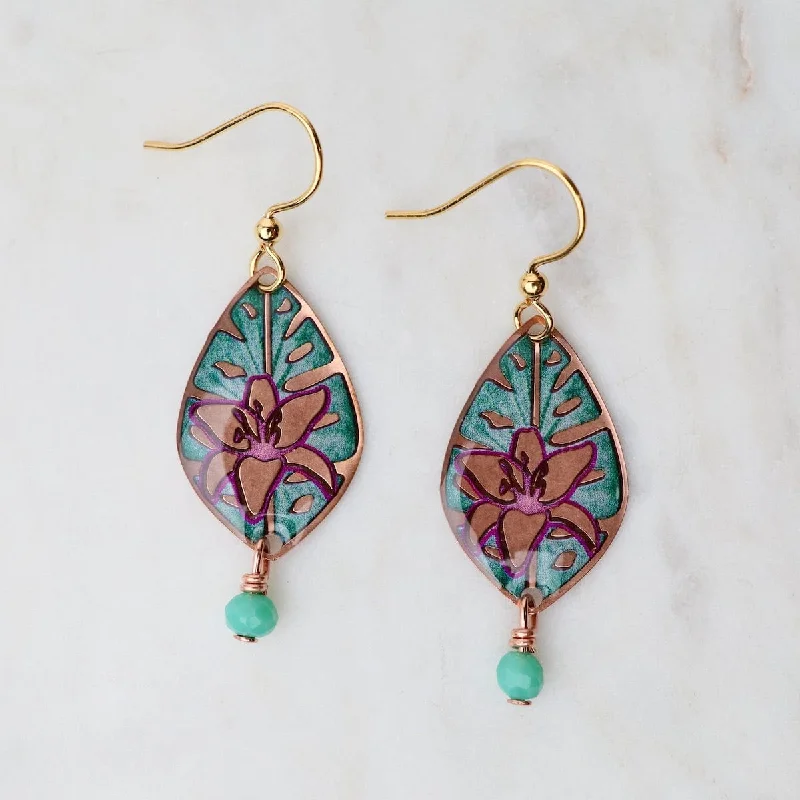 Copper Tantalizing Tiger Lillie Earrings