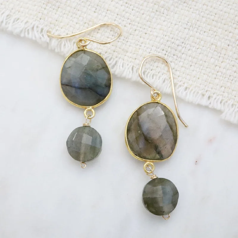 Double Labradorite Earring