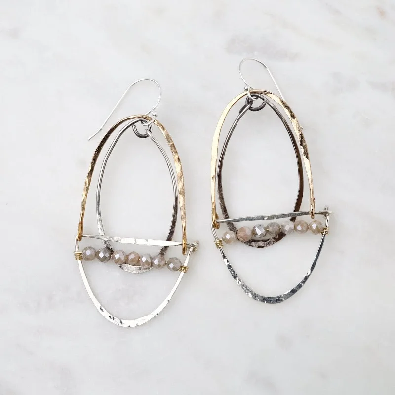 Oval Moonrise Earring