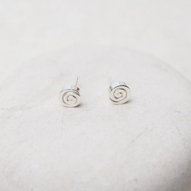 Tiny Swirl Post Earrings