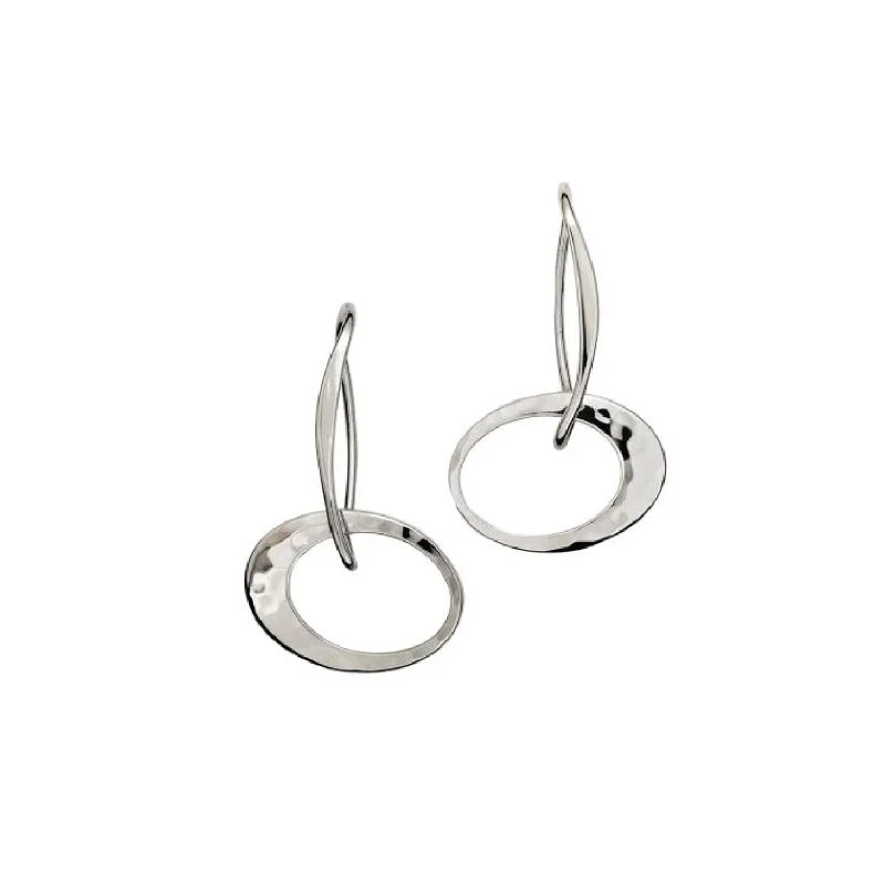 Sterling Silver Petite Elliptical Earrings