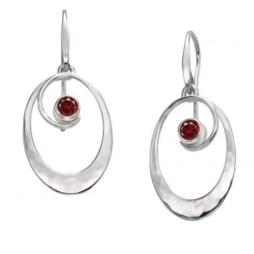 Sophia Earring with Rhodolite Garnet