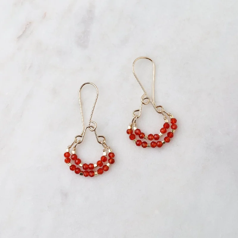 Double Crescents of Carnelian Earring