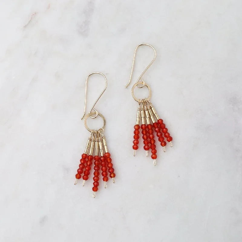 Carnelion Fringe Earring