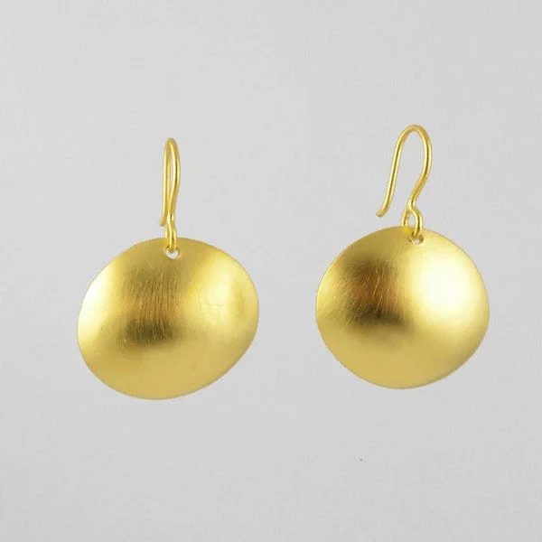 Hammered Organic Dome Earrings