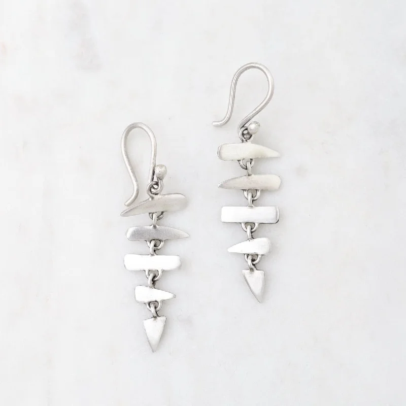 Sterling Silver Small Fishbone Earrings