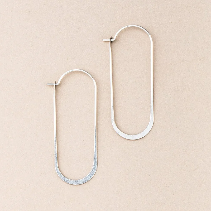 Scout Refined Earring Collection - Cosmic Oval Sterling Silver