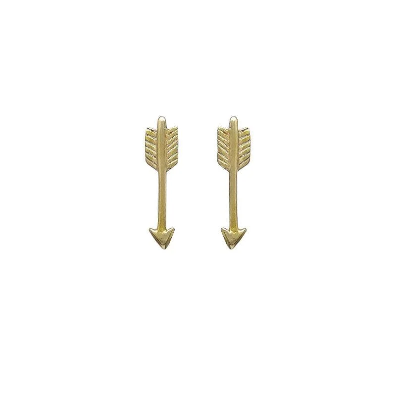 Solid Brass Arrow Post Earring